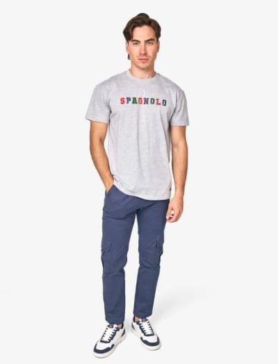 Alternative view of Spagnolo Camiseta gris estampada Ref. 124370