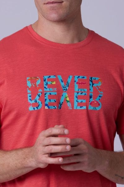 Alternative view of Camiseta corta roja estampada Ref. 61508