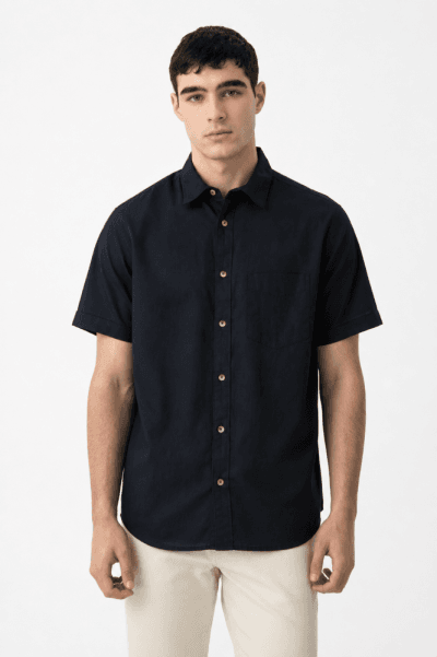 Camisa manga corta azul marino Ref. Kobe