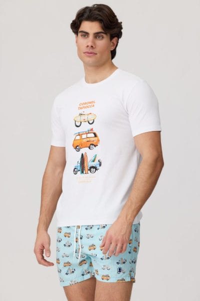 Alternative view of Camiseta blanca estampado playero Ref. 16512