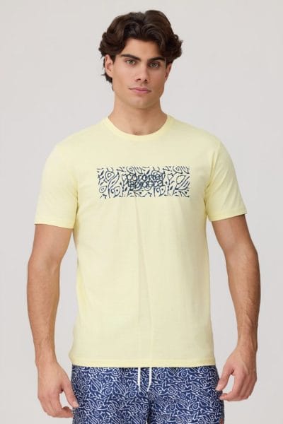 Camiseta corta amarilla estampada Ref.16517