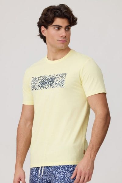 Alternative view of Camiseta corta amarilla estampada Ref.16517