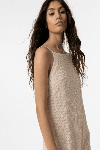 Alternative view of Vestido de punto beige Ref. Menippe