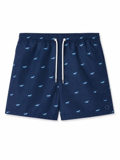 Alternative view of Bañador azul marino estampado teckel Ref. 301
