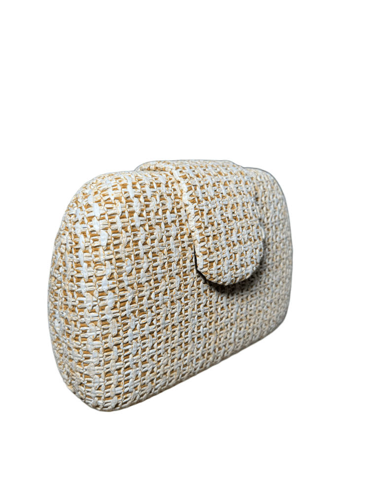 Bolso de mano trenzado beige - Imagen 2