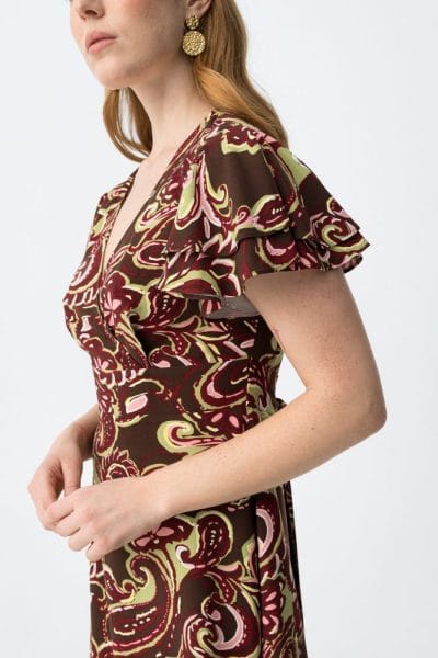 Alternative view of Vestido corto estampado marrón Ref. Clarice