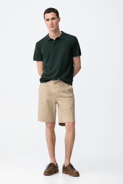 Alternative view of Bermuda de color beige Ref. Jogger