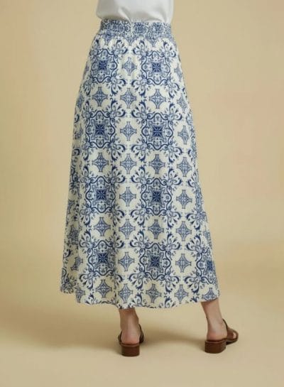 Alternative view of SURKANA Falda larga estampada azul Ref. REPA620