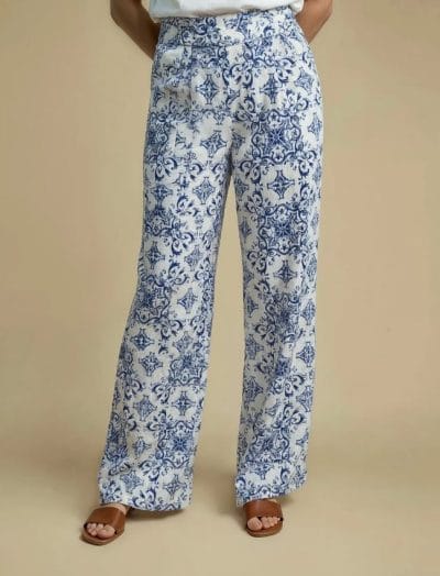 SURKANA Pantalón estampado ancho azul Ref. REPA528