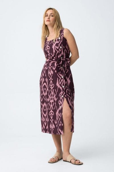 Vestido estampado granate Ref. Guigas