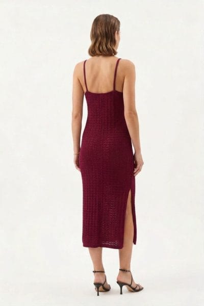 Alternative view of Vestido de punto cereza Ref. Menippe