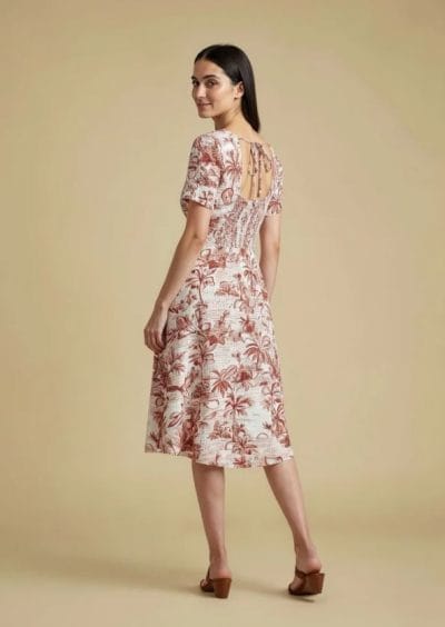 Alternative view of SURKANA Vestido midi estampado rojo Ref. REPA724