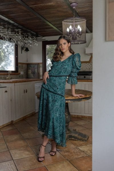 Vestido largo estampado Kuwait verde Ref. 626-219