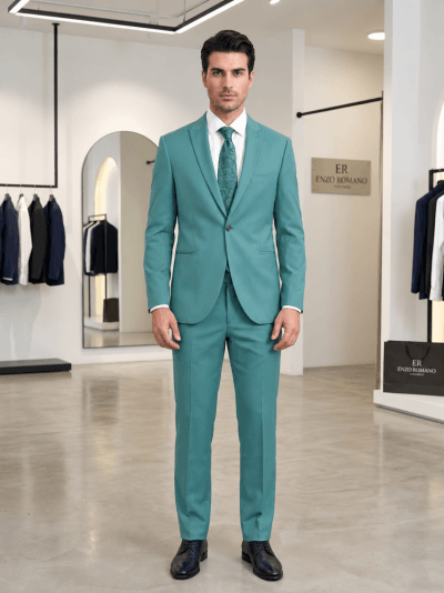 Enzo Romano Traje verde Ref. 1714