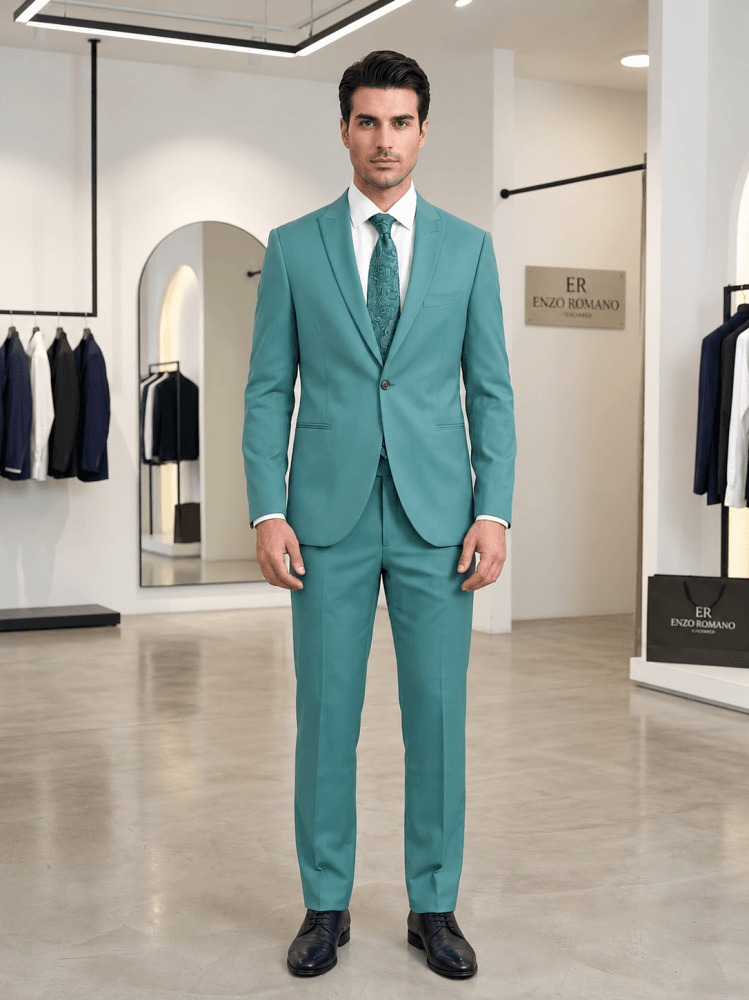 Enzo Romano Traje verde Ref. 1714
