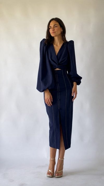 BLANCA MARTÍN Conjunto falda azul marino Ref. Nastia
