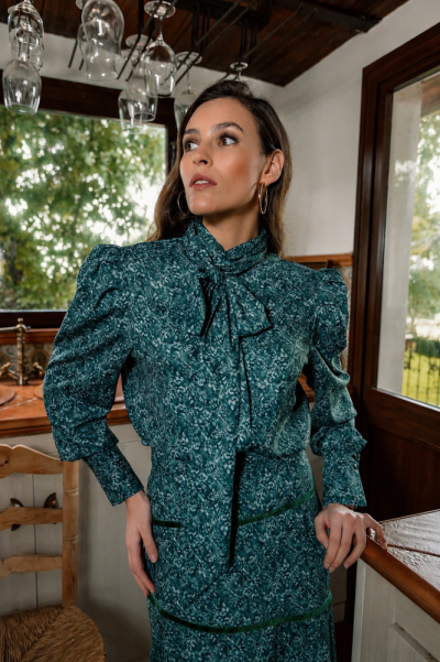 Blusa estampada verde Ref. 126-212