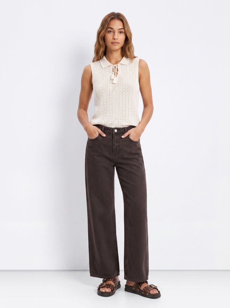 Vaquero wide leg marrón Ref. Celine