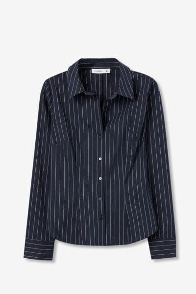 Alternative view of Camisa azul marino rayas blancas Ref. Beto