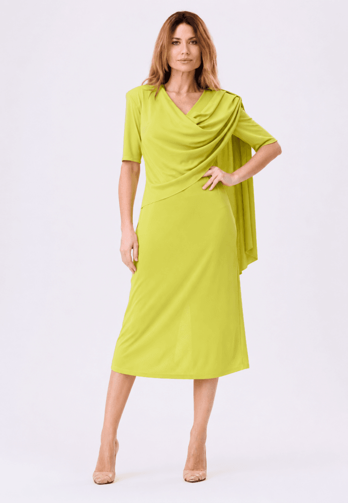 Vestido midi capa lima Ref. 1832A