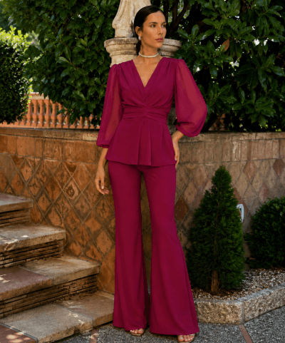 Conjunto pantalón granate Ref. 4958