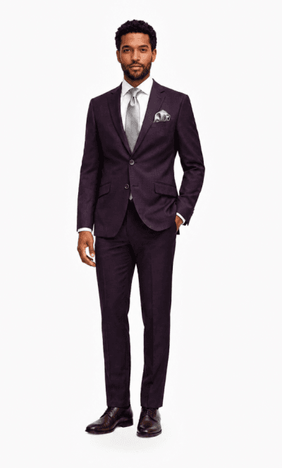 Traje semi slim-fit granate Ref. Pireo