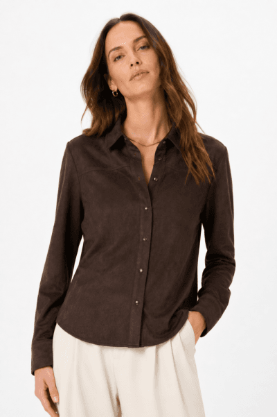 TIFFOSI Camisa antelina marrón Ref. Berta
