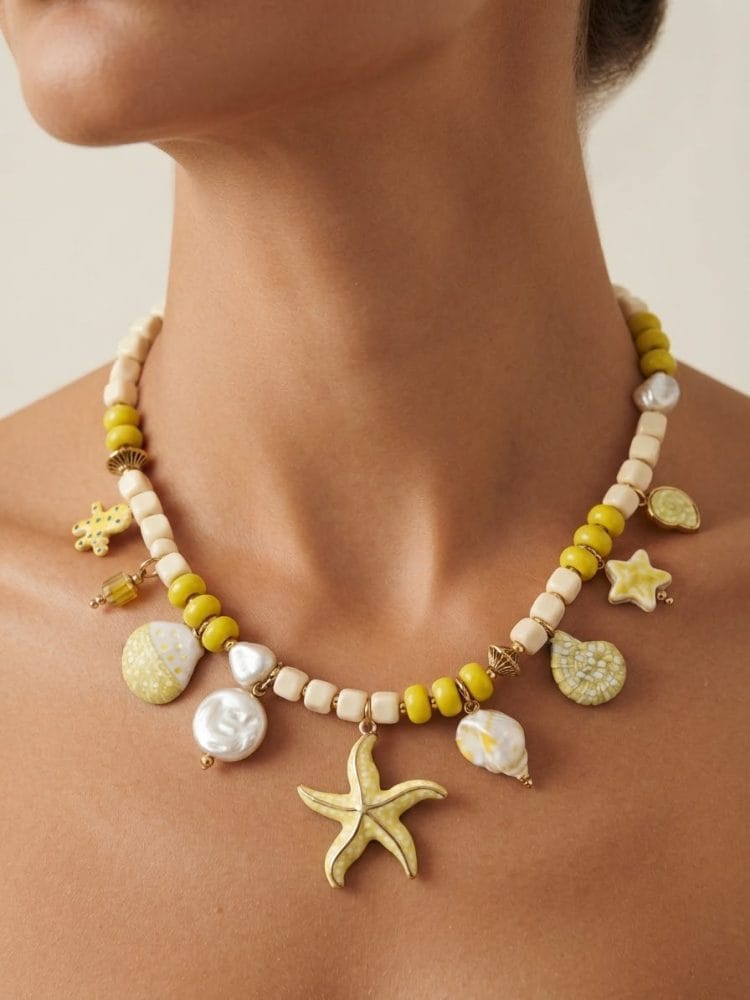 Collar motivos marinos verde - Imagen 2