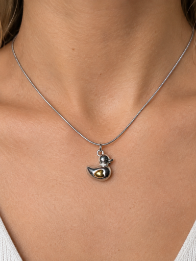 Alternative view of Collar plateado pato