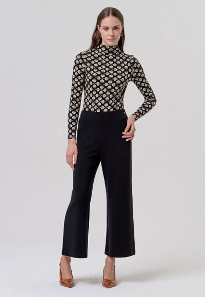 SURKANA Pantalón ancho de punto negro Ref. BAXY512