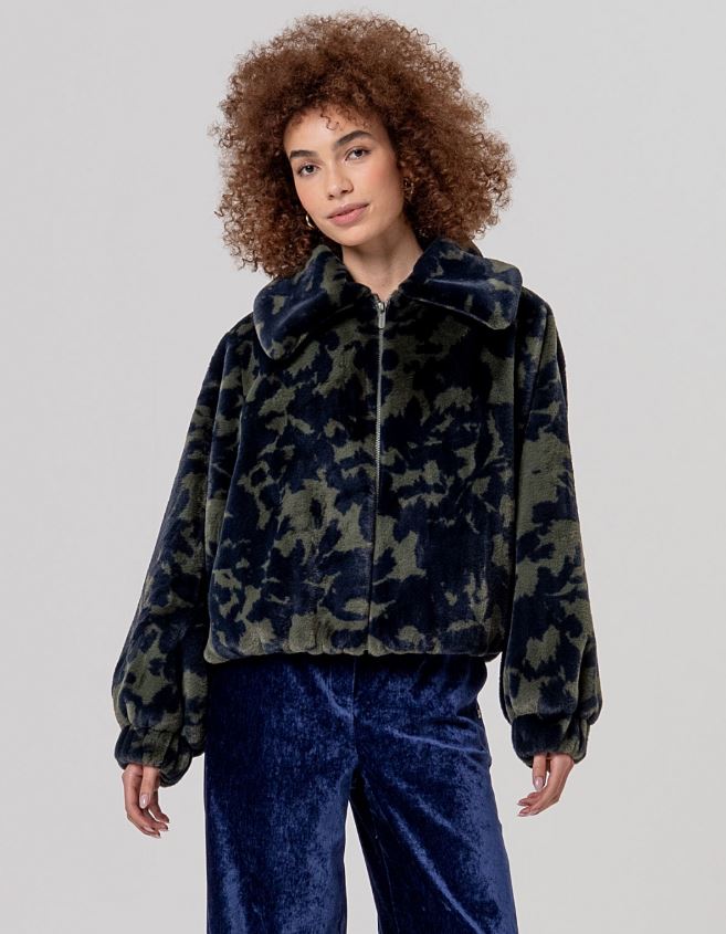 SURKANA Chaqueta de pelo estampado marino Ref. Bugo421