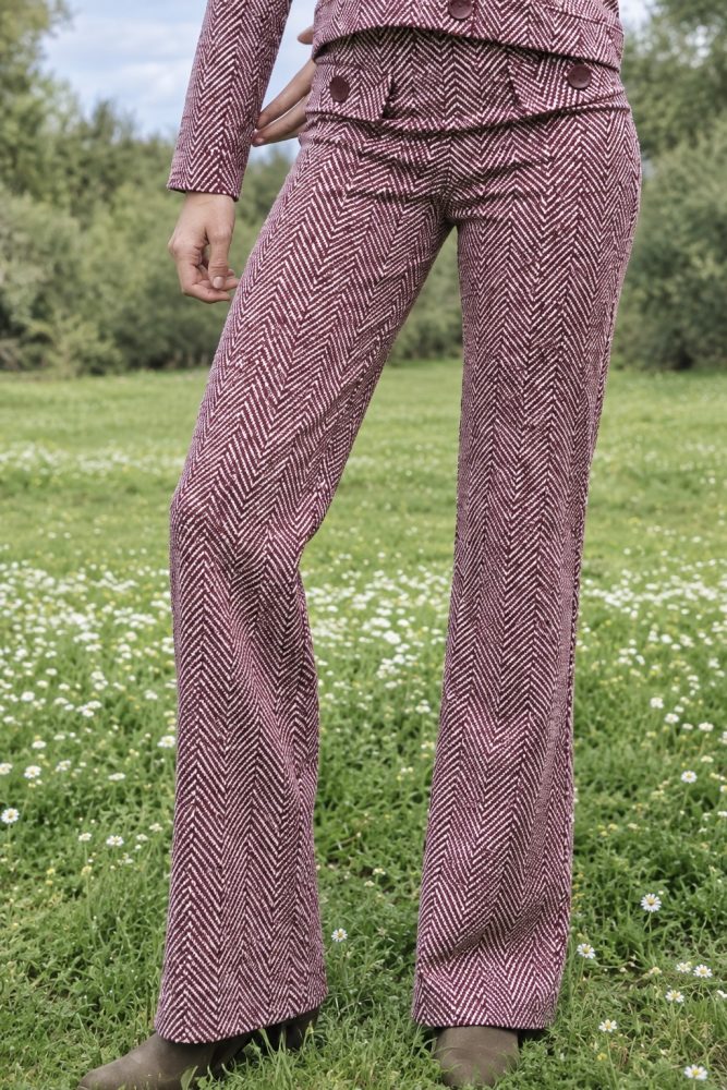 Pantalón estampado granate Ref. Lesoto (526-213)