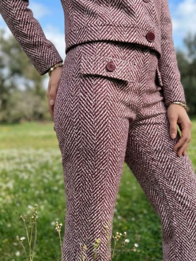 Alternative view of Pantalón estampado granate Ref. Lesoto (526-213)