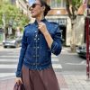 Chaqueta vaquera cuello mao