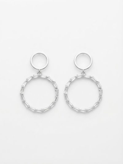 Pendientes círculo brillos