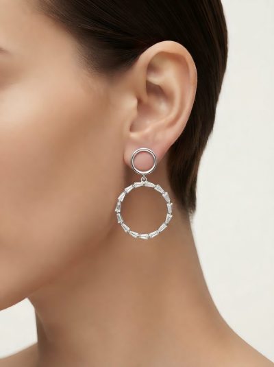 Alternative view of Pendientes círculo brillos