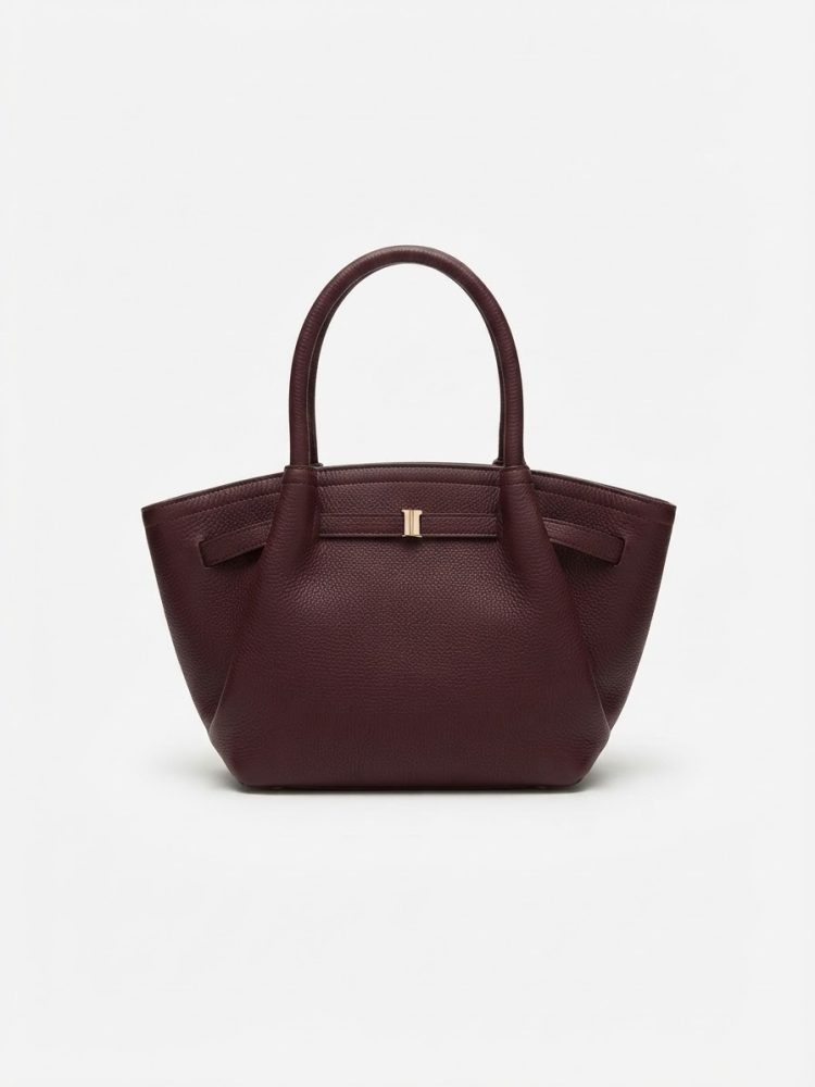 Bolso mini shopper granate
