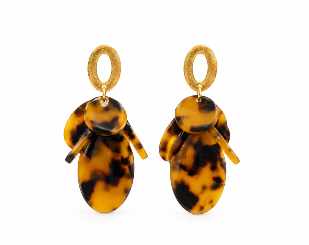 Pendientes carey dorados
