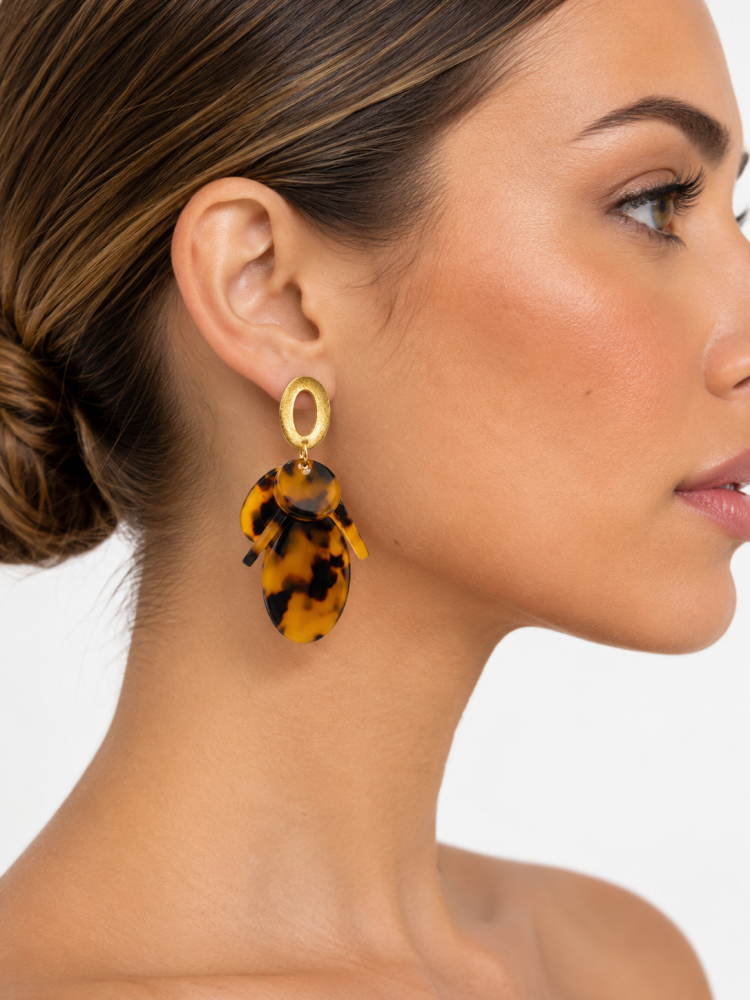Pendientes carey dorados - Imagen 2