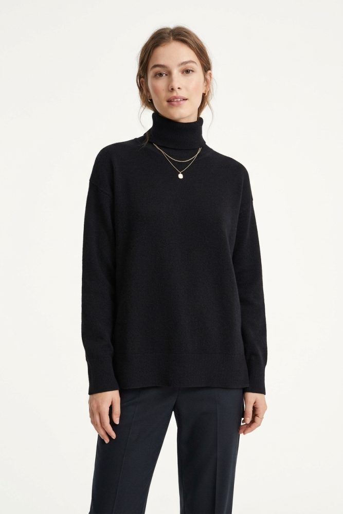 Jersey de cuello vuelto negro Ref. Mab