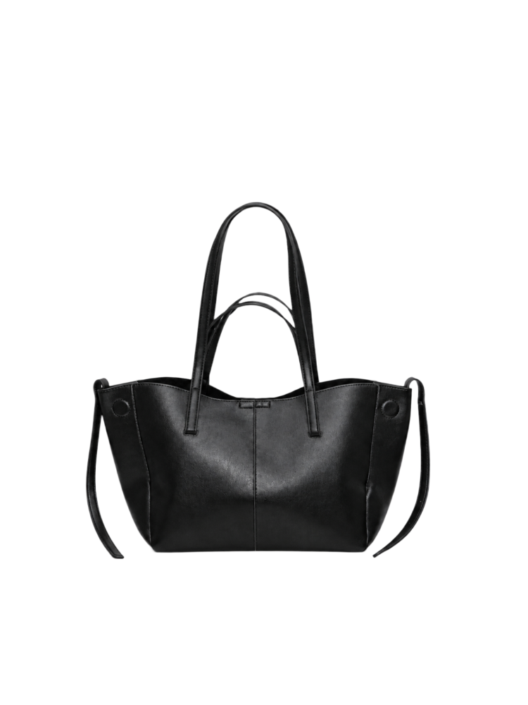Bolso shopper negro doble asa